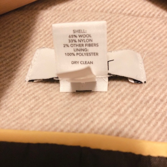 LOFT Beige Pea coat with Bell Sleeves - Picture 6 of 6